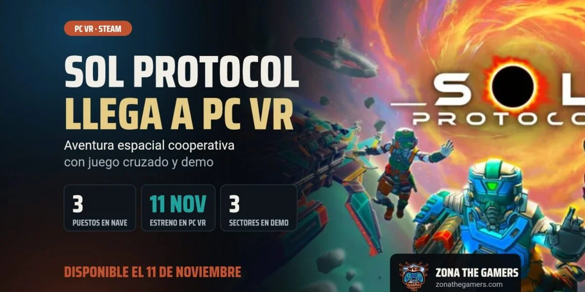 Sol Protocol llega a PC VR el 11 de noviembre: nave cooperativa para tres